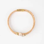 Pulseira de duas voltas com duas cerâmicas e contas douradas - Image 2