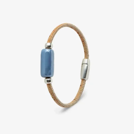 Pulseira em cortiça com tubo em cerâmica