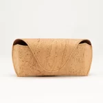 Cork glasses case with laser and velcro closure