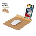 Multifunctional mouse pad made of cork and bamboo