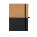 Hardcover cork notebook with a magnetic stand for mobile devices