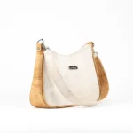 Cork handbag with a detachable shoulder strap