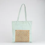 Cork tote bag with laser-cut detailing in cork